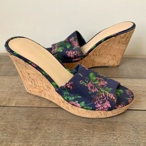 Marc Fisher Floral Cork Wedges